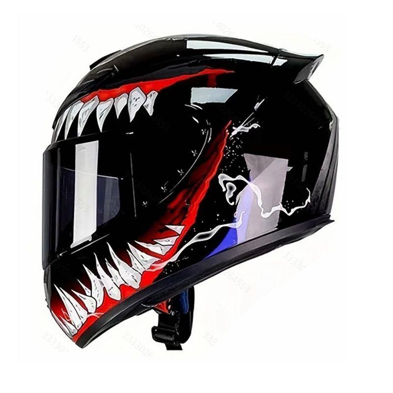 Full Face Motorcycle Helmet Men Women Vintage Style Retro Cruiser Bike DOT Certified