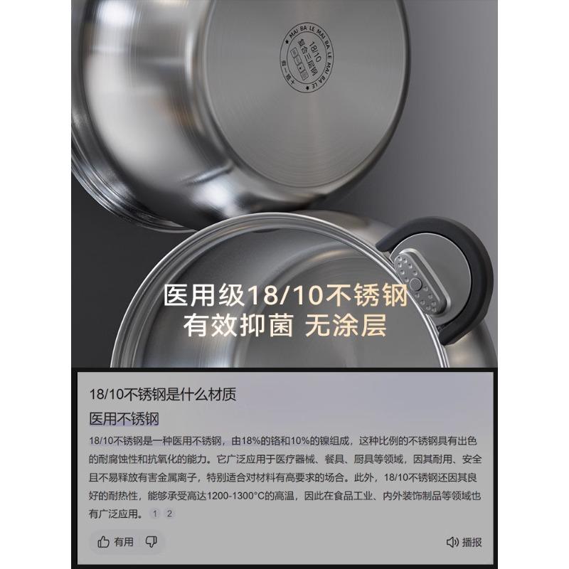 Micro-pressure Soup Pot Household Stew Stainless Steel Thickened Binaural Uncoated Non-stick Pot Special Induction Cooker Gas