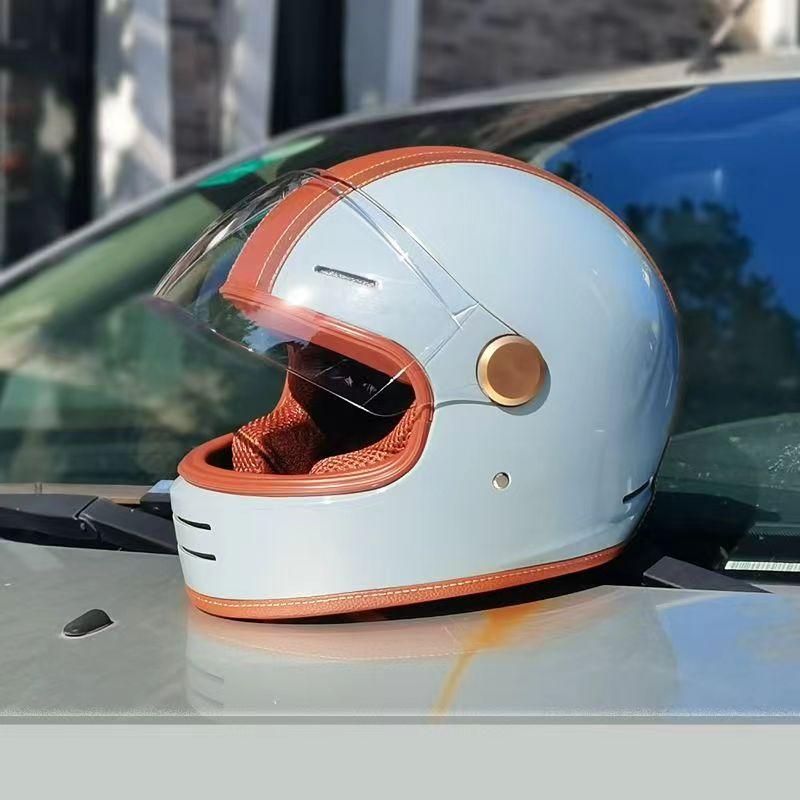 Full-Face Retro Helmet with Bluetooth - DOT Certified Off-Road Safety Gear, Durable Unisex Design