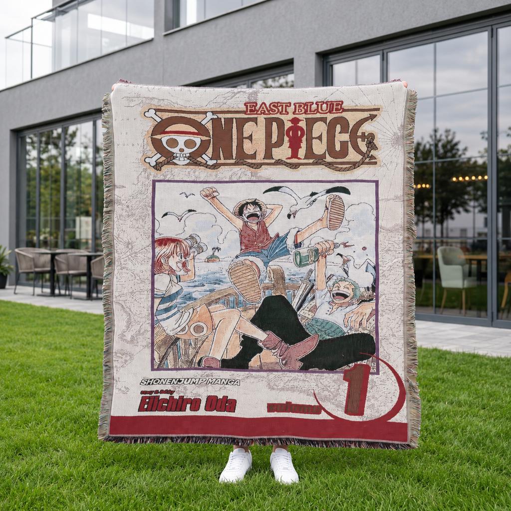 Custom Size Anime Woven Blanket Soft Home Cover Blanket for Couch Bed and Chair