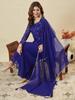 Damen Designer Partykleidung Georgette Kurta Palazzo Dupatta Set Indisches Bollywood Wear Kleid