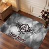 Linkin Park Personalized Crystal Velvet Carpet, Customized Name Text Soft Anti‑Slip Rug for Living Room Bedroom