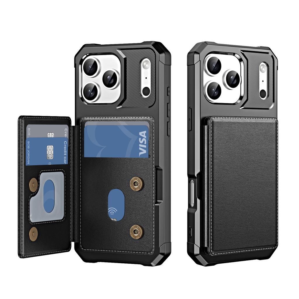 Flip Card Slot Wallet Leather Phone Case for IPhone Air 17 16 14 13 12 Pro Max 15 Plus 16E Stand Anti Drop Protective Cover