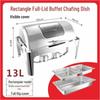 Gold-Plated Stainless Steel Chafing Dish with Glass Lid