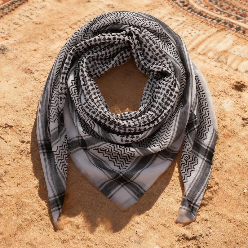Pañuelo de Cabeza Árabe Jacquard para Hombre - Estilo EAU, Influencia de Dubái y Arabia Saudita