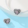 Sweety Copper Charms Love Butterfly Rose Green Zircon Pendant Beads Fit 4Mm Bracelets Diy Fine Jewelry Making