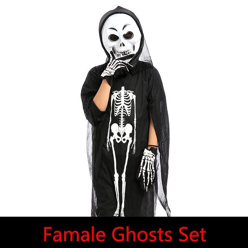 Disfraces Cosplay Adult Kids Halloween Costume Masquerade Prop Skull Skeleton