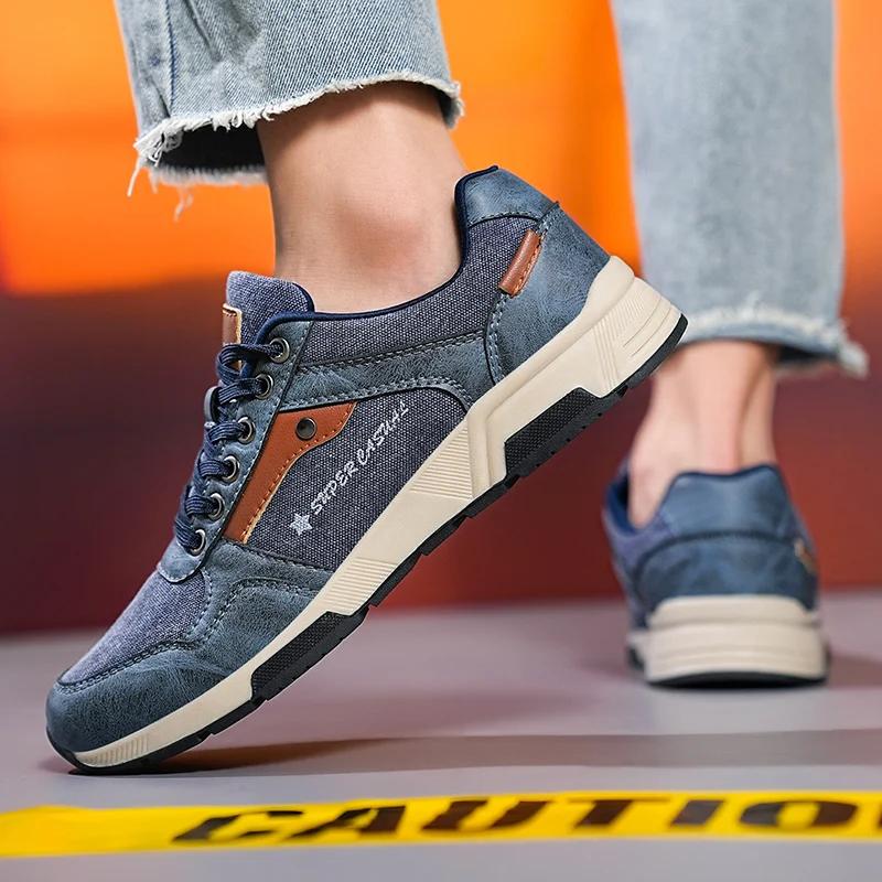 New Men Leather Casual Shoes Outdoor Comfortable High Quality Fashion Soft Homme Classic Ankle Non-slip Flats