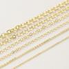1Meter/lot 14K 18K Gold Sliver Necklace O Extender Chain Bracelet End Chain Bling Single Chain For DIY Jewelry Making Supplies