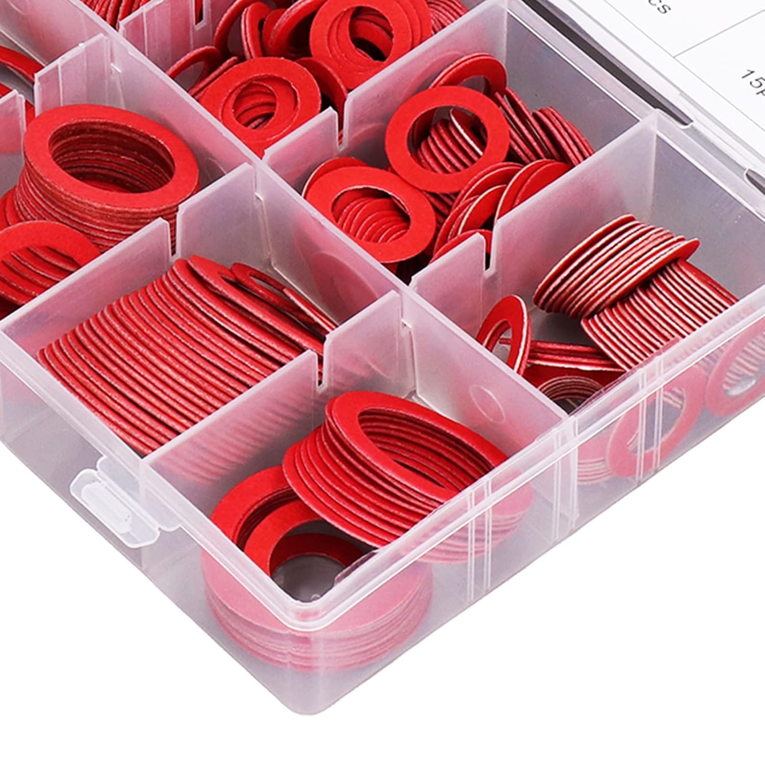 Flat Washer Set, Heat Paper Fiber Gasket 600PCS Good Elasticity Various Sizes Insulation with Storage Box for