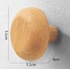 Solid Wood Hook Cabinet Handle Coat Hook Key Hooks Pebble Shaped Decorative Hooks Clothes Storage Rack Furniture Handles
