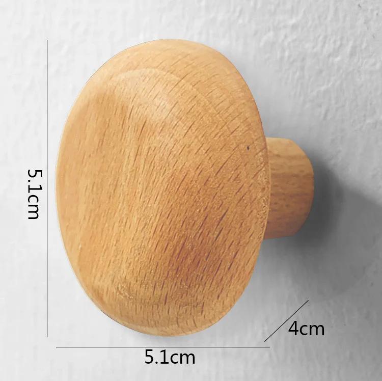 

Solid Wood Hook Cabinet Handle Coat Hook Key Hooks Pebble Shaped Decorative Hooks Clothes Storage Rack Furniture Handles