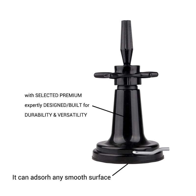 Toolless Installation Suction Cup Wig Stand Base ABS Universal for Hairdresser Practice Braiding Styling