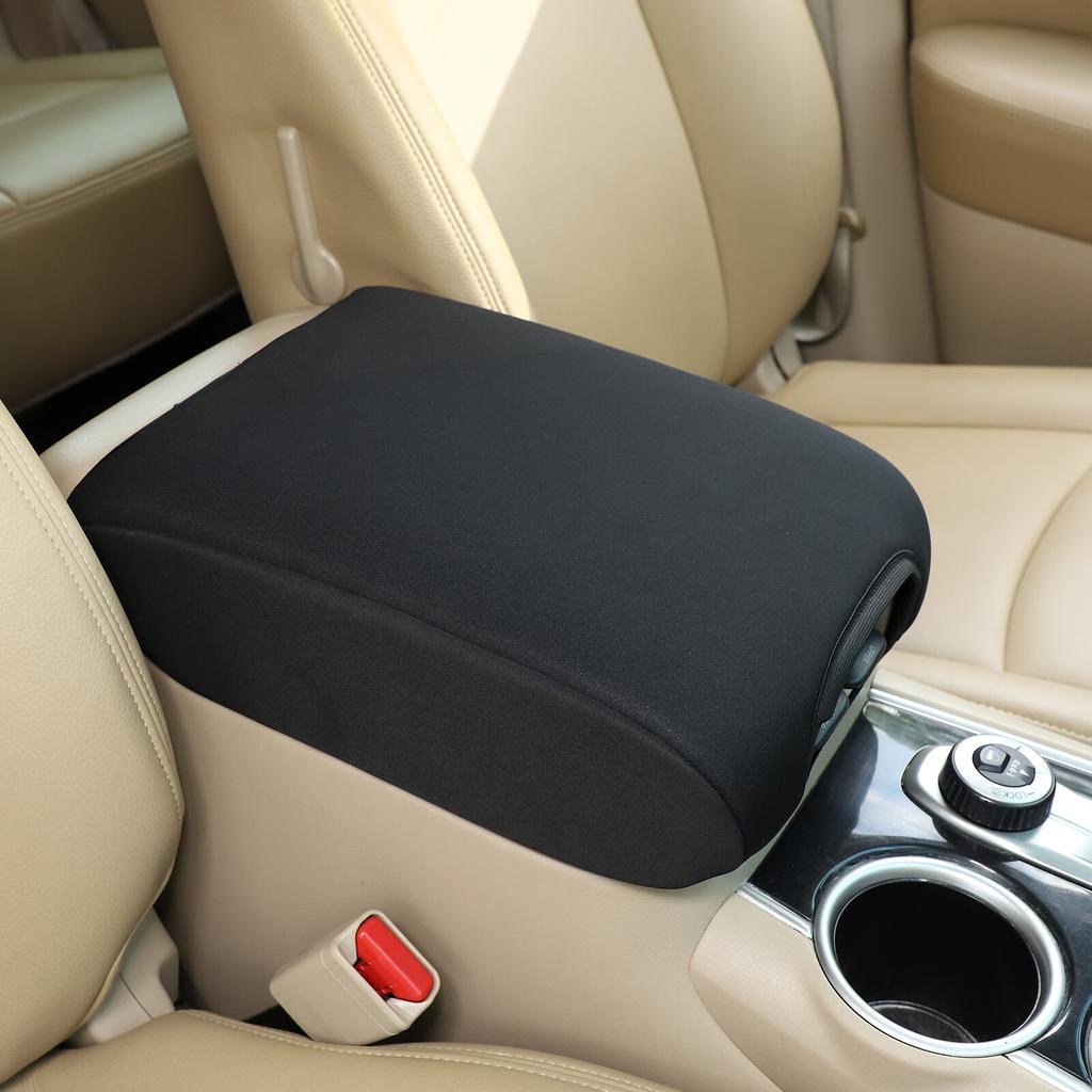 Black Cloth Center Console Armrest Box Panel Cover For Nissan Pathfinder 2013-18