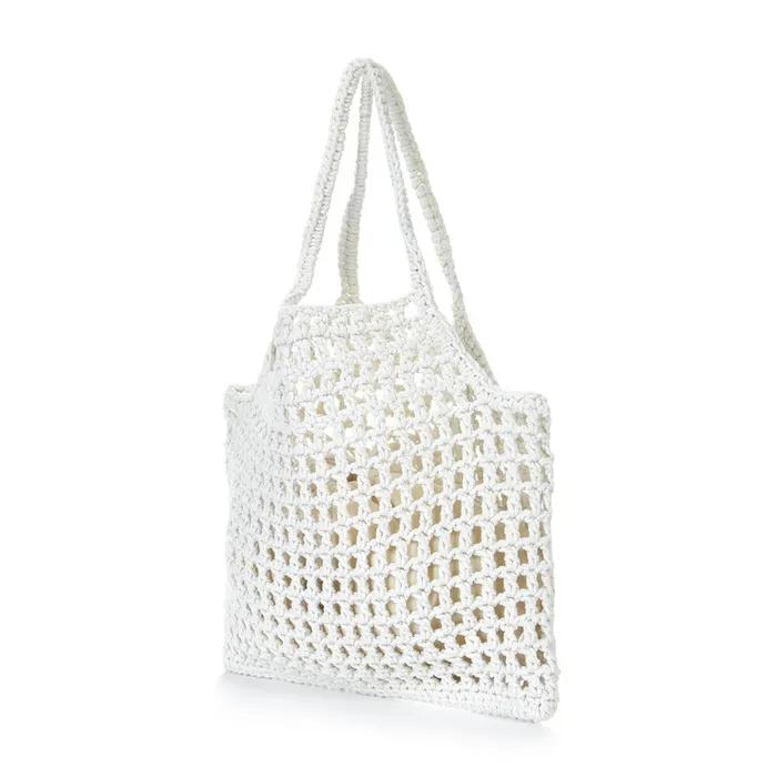 Beach Carling Square Shoulder Bag White