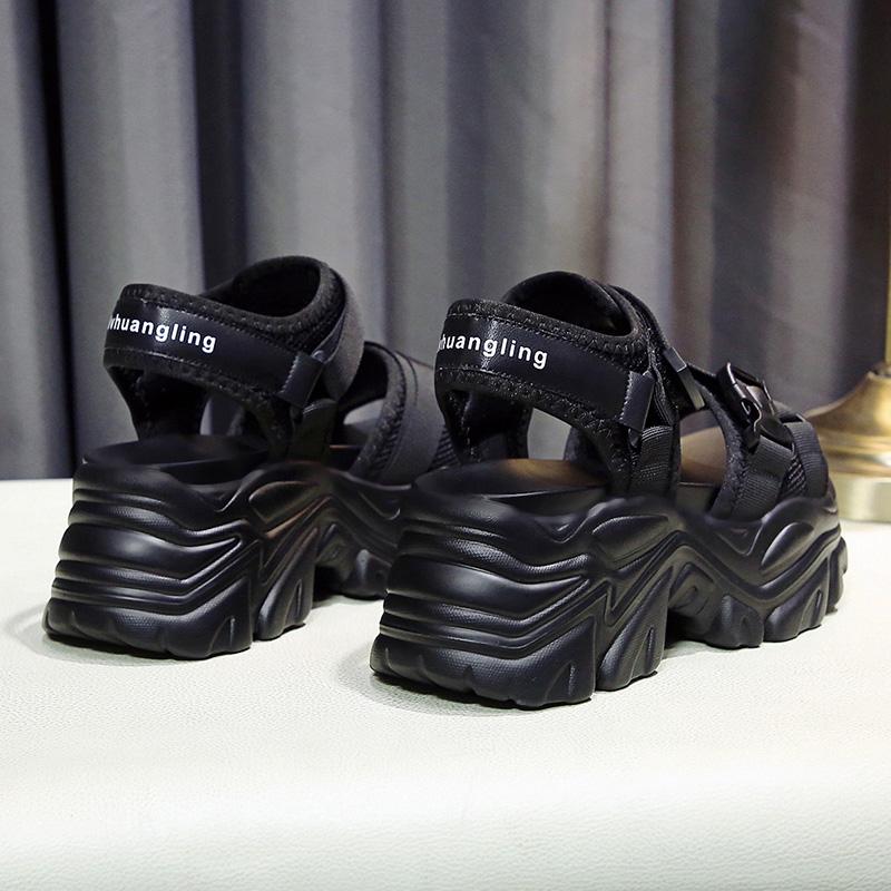 Fashion 2025 Summer Wedges Sandals 8cm Ladies Beach Slippers High Heel Sandals Women Casual Shoes Platform Chunky Shoes Sandalias Mujer