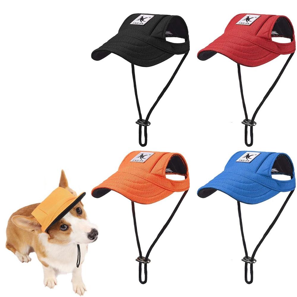 Summer with Ear Holes Headdress Puppy Sunbonnet Baseball Cap Sun Protection Dog Visor Hats