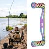 Lure Fishing Reel Handle Aluminum Alloy Baitcasting Reel Modified Double Rocker Arm Handle Grip Spiral Texture Colorful Finish 110mm