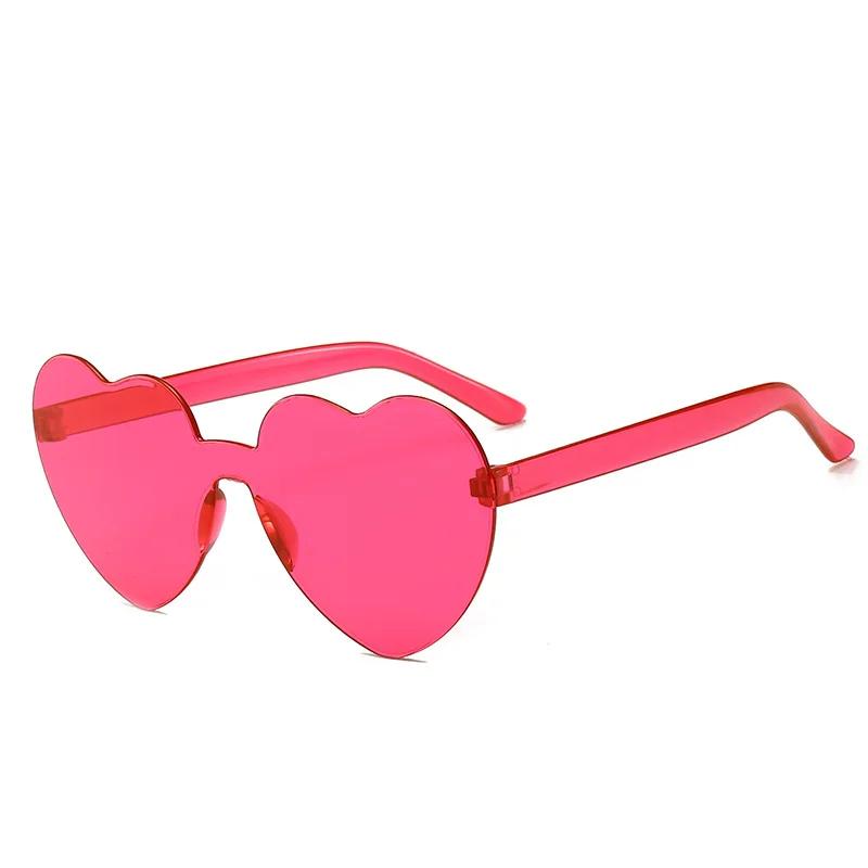 Heart-shaped Sunglasses Colorful Heart Glasses Candy Color Lenses Shades Funny Party Sun Glasses for Adults Lentes