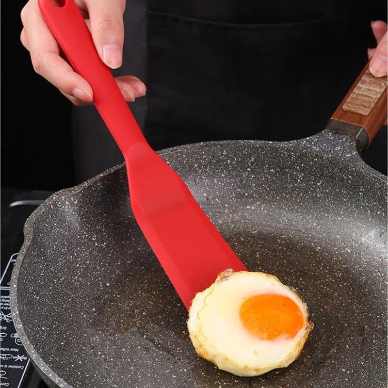 1Pc Silicone Frying Shovel High Heat Resistant Kitchen Tools Non-Stick Pancake Fried Egg Transfer Shovel Cooking Leakage Spatula