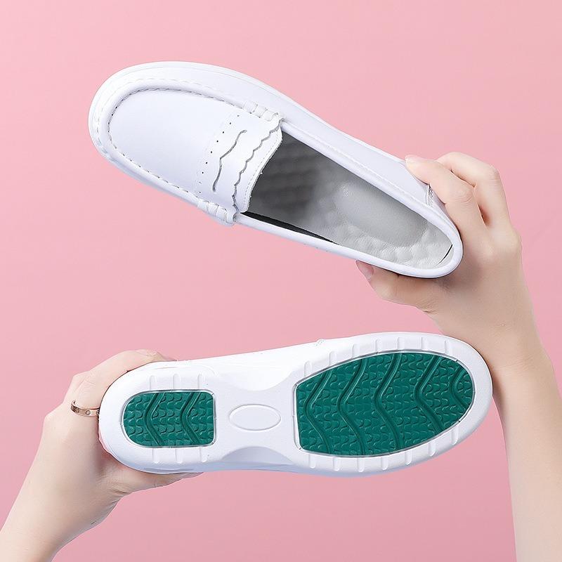 

New Air-cushioned Nurse Shoes Women s Shoes Breathable Flat Durable Shoes Soft Soles Thick Soles 42 білий