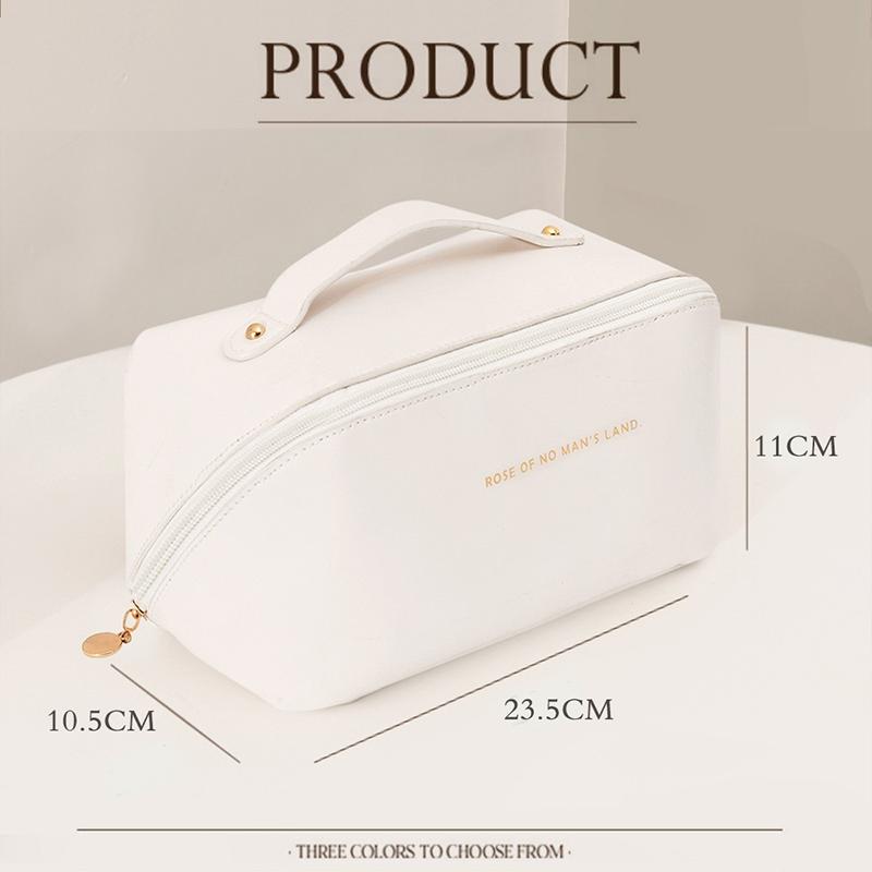 New Ladies Cosmetic Bag PU Leather Pillow Bag Female Portable Travel Make up Bag Large Capacity Cosmetic Bag Storage Organizer