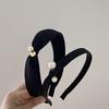 Age Reducing Pearl Black Knotted Headband Headband Temperament Hairpin Internet Celebrity Versatile Hair Accessories