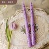 2PCS Long Candles Floral Printed Colored Taper Candle Lot Wedding Candles for Stylish Home Décor
