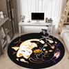 1pc Halloween Cats Office Round Area Rug, Under Office Chairs Bedroom Living Room Home Decor, Room Deco, Available in Various Sizes