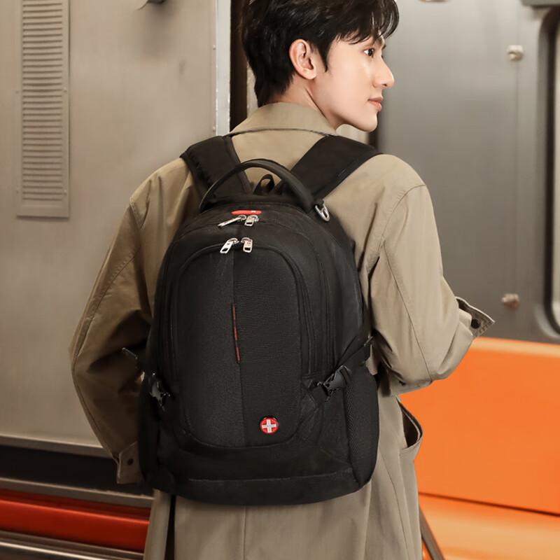 CROSSGEAR Swiss Military Knife Backpack for Men, 15.6-Inch Laptop Bag, Large Capacity Business Travel Schoolbag