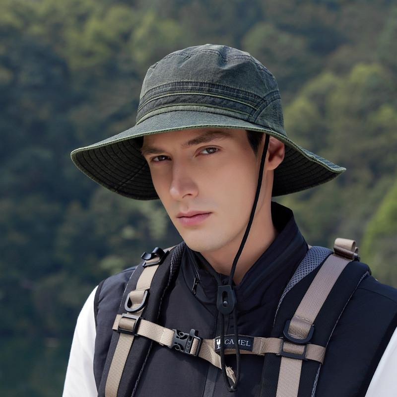 Summer Vintage British Style Fisherman Hat With Wide Brim And Airy Design For Outdoor Activities