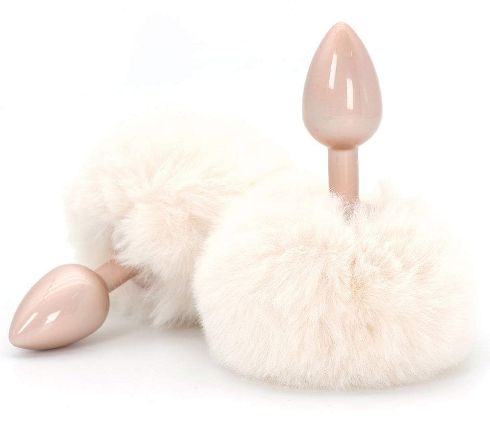 Plug Queue de Lapin Enchanting Bunnytail 5 x 2.8cm Blanc - happiness TOYJOY - Bijoux Anal