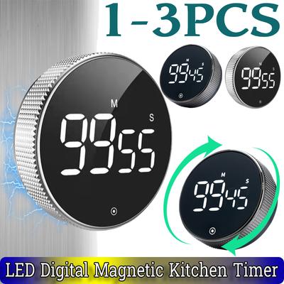 1-3 st LED Digital Magnetisk Timer Bil Dekoration Studie Stoppur Larm för Klassrum Matlagning Bakning Undervisning Bil