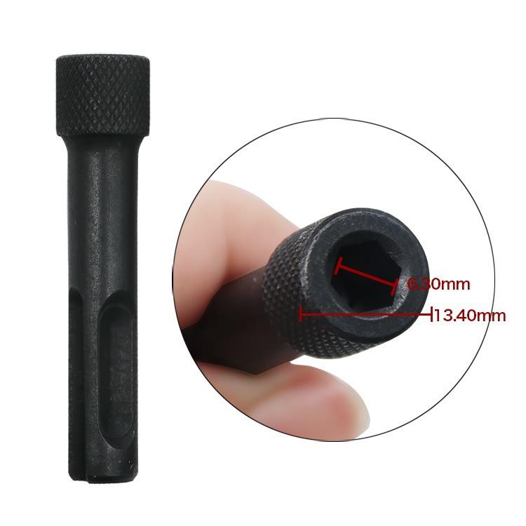 QST Imperial Blackened Knurled Socket Head Wrench Accessory Black with knurling
