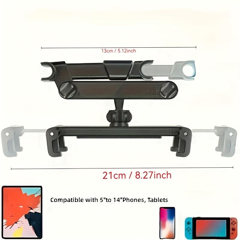 Car Rear Headrest Flat Mobile Phone Holder, Compatible with Tablets, Suitable for Devices Ranging from 4.7 To 12.9 Inches