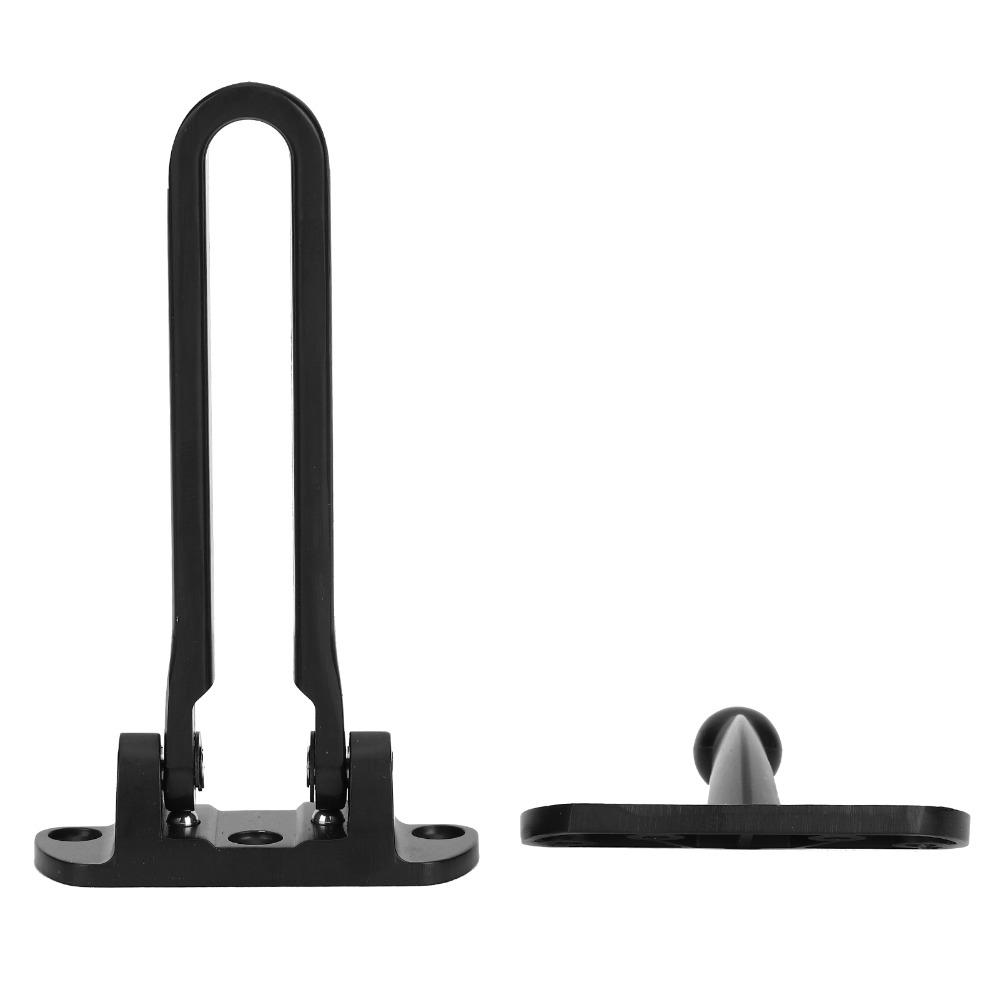 Zinc Alloy Door Security Latch Matte Black Anti-Theft Door Guard Sturdy Swing Bar Door Lock Hotel