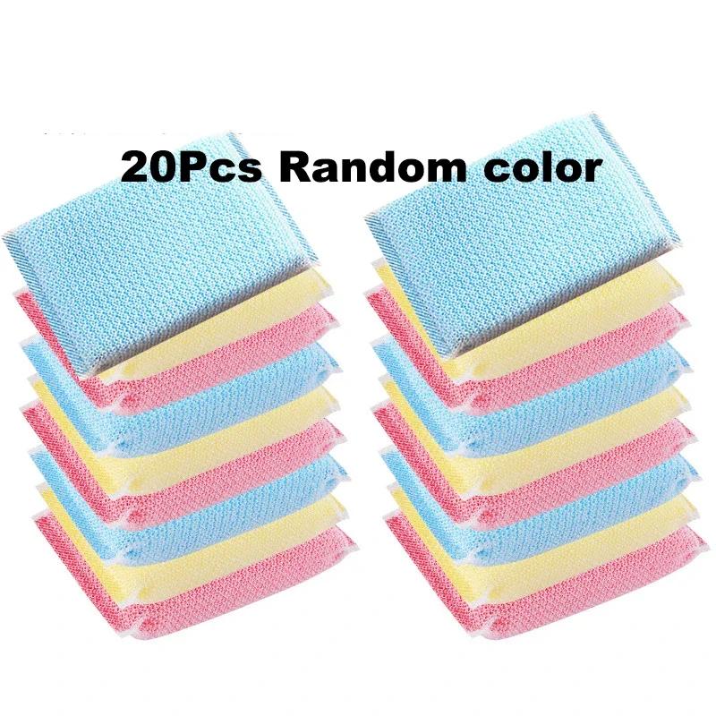 5/20Pcs Dishwashing Sponge Cleaning Thick Dishwashing Pad Kitchen Scrubbing Dishcloth Multi-Purpose Brush Dish Washing Quick-Absorbing