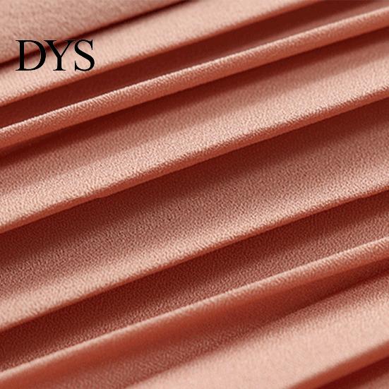 Indoor And Outdoor Wear Skirt Women Pleated Midi Elastic High Waist Solid Color for Smooth Outline Slimming Daily