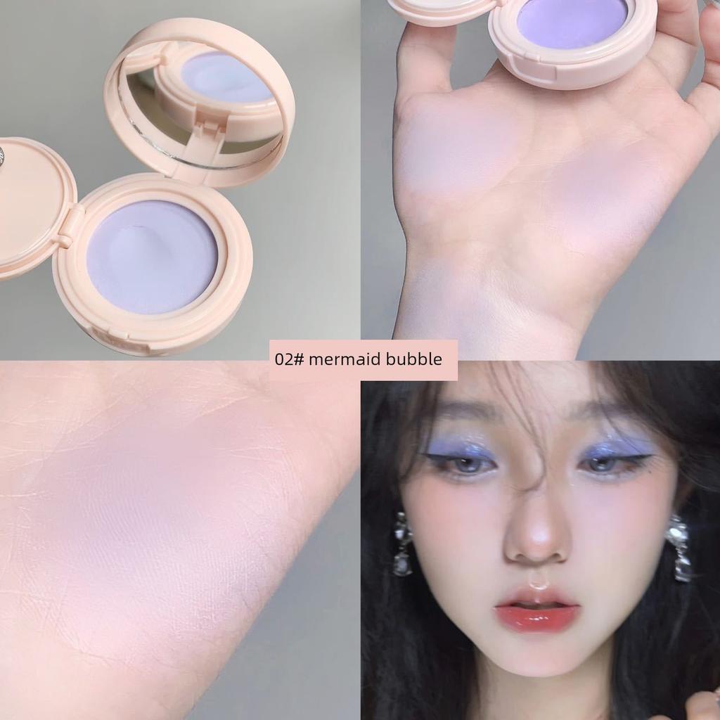 Mashed Potato Air Cushion Blusher Female Korean Style Fall and Winter Orange Expansion Shrink Chin Blue Matte Brightening Highlight Contour Compact