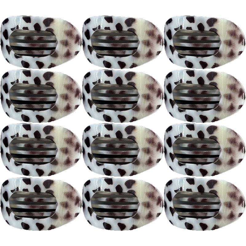 Leopard Print Oval Frosted Hair Clip Women's High-end Versatile Duckbill Clip Hair Accessories