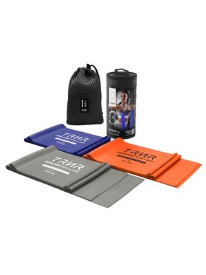 Trainer Physio Bänder von PHYSIO BANDS 3er-Pack Trainingsbänder Set mit 3 Muskelaufbau Übung Beine Stoff Gummi Handgelenk Langes Training Pilates Übung