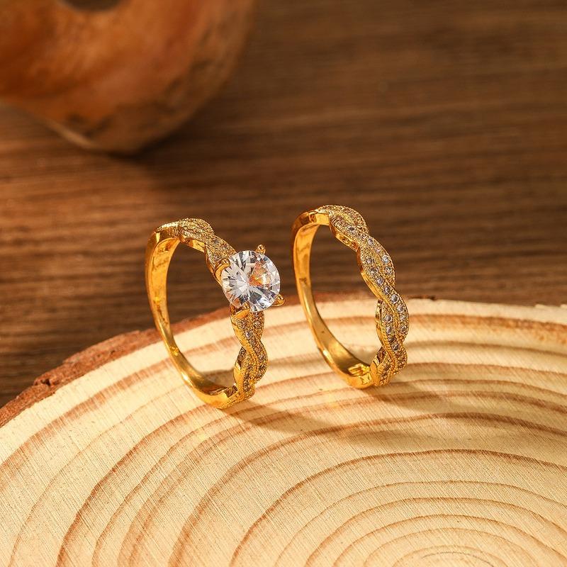 

Плетеное кольцо, подходящее для Дня святого Валентина, Дня благодарения, Рождества и других американских праздников, с уникальным дизайном «твист» No. 10 золотой