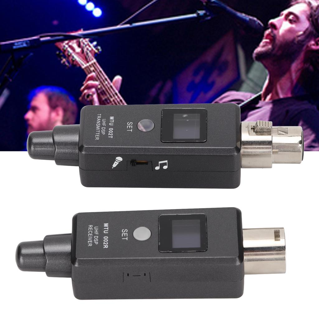 Wireless Microphone Adapter Rechargeable Wireless Microphone XLR Transmitter Receiver for Sound Mixe
