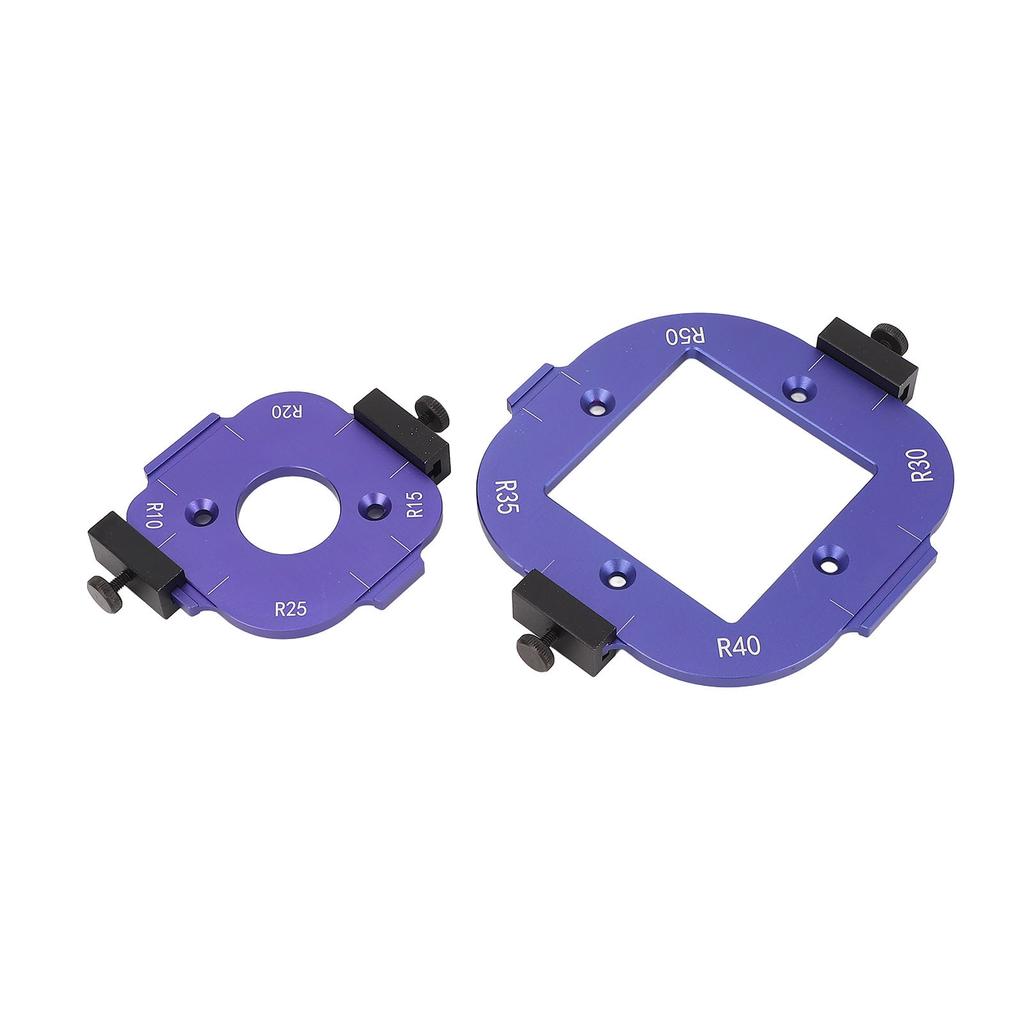 Corner Template Set with 2 Milling Bits Radius Locating Jig Woodworking Arc Cutting Tools R10 R15