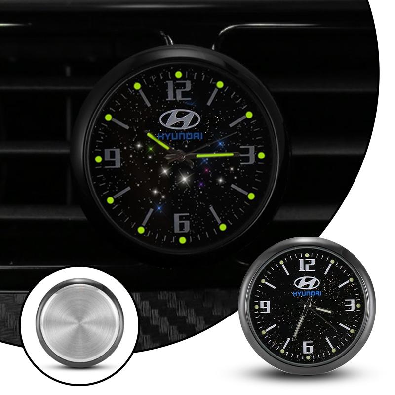 Car Interior Mini Electronic Quartz Clock Air Vent Clamp For Hyundai Sonata Tucson Azera Elantra Veloster Kona Santafe i10 i20 b1