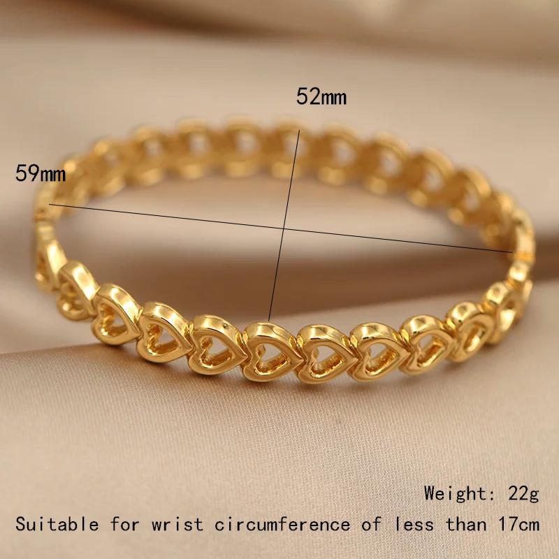 FYSARA Hollow Heart Desgin High Quality Stainless Steel Bracelet Titanium Steel Love Bangle for Women Chic Birthday Present