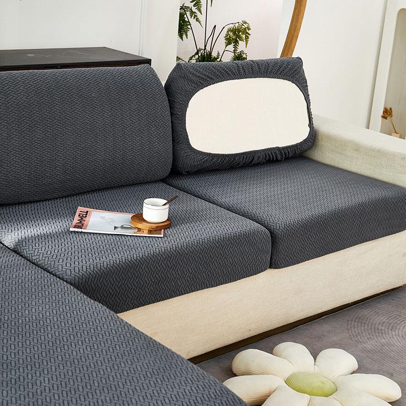 Jacquard Elastic Sofa Cover For Living Room Adjustable Couch Cover  Removable Washable Sofa Cushion Cover Protector Slipcover