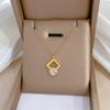 Hot Selling Statement Gold Stainless Steel Heart Butterfly Pendant Necklace Women Non Tarnish Pendant Necklace Jewelry