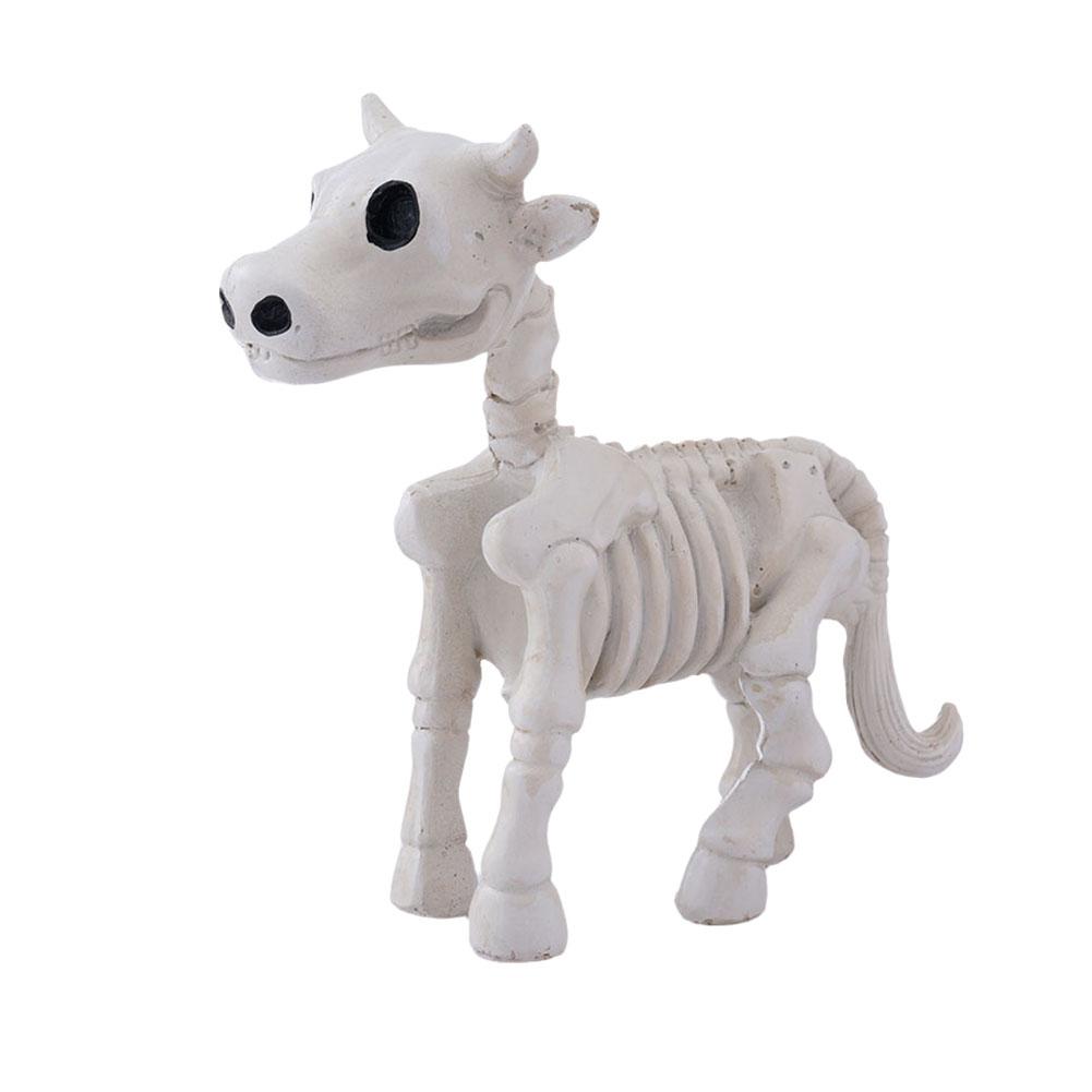 1 STÜCK Halloween Kuhskelett für Zuhause Festival Party Schädel Requisite Outdoor Garten Hof Skulptur Realistische Dekoration Harz Geschenke