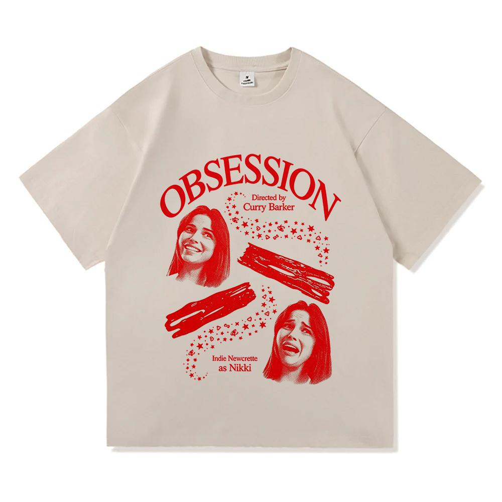 Obsession Nikki Frown Tshirt Vintage Graphic Print T Shirt Unisex Aesthetic Street Style Short Sleeve Tee Unisex Cotton T Shirts